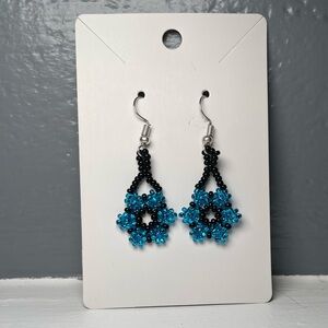 Huichol Beaded Flower Earrings